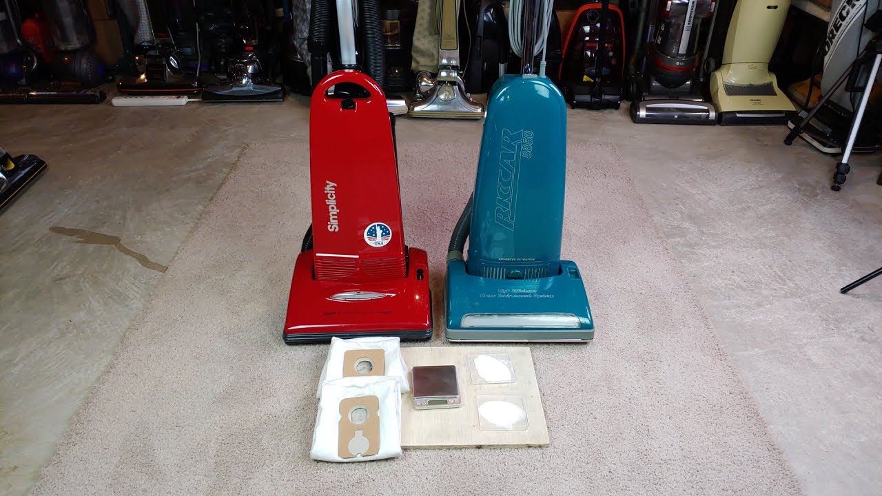 Simplicity Symmetry And Riccar 8850 Two Cycle Fine Dust Test With Shark Cleanup