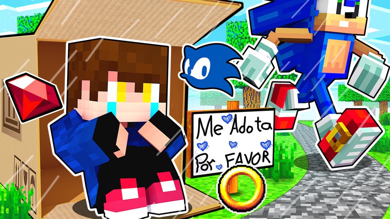 NINGUÉM quer adotar o BEBÊ TREVIN com SONIC no Mundo de SONIC 𝗡𝗢 Minecraft
