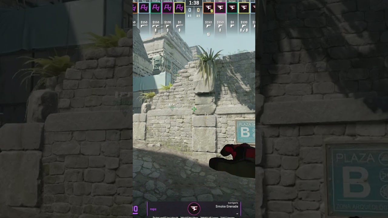 ropz PERFECT Ancient Short Smoke in CS2