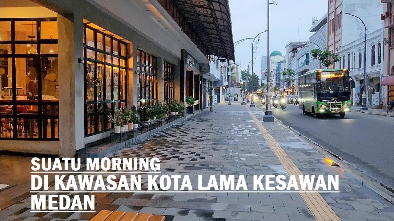 Morning walk at KESAWAN OLD CITY COMPLEX - Medan City ❗ North Sumatera - #walkingaround #indonesia