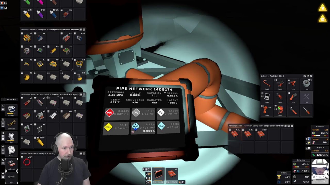 Stationeers | Europa - Stationeer difficulty - More greenhouse automation and Larre logic.