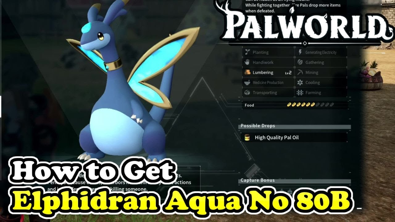 Palworld How to Get Elphidran Aqua (Palworld No 80B)