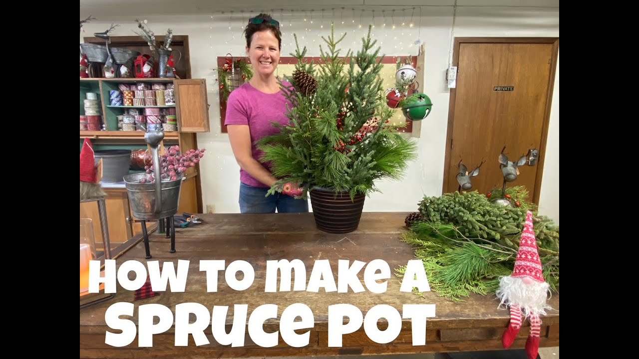 How to Create a Winter Spruce Porch Pot at home