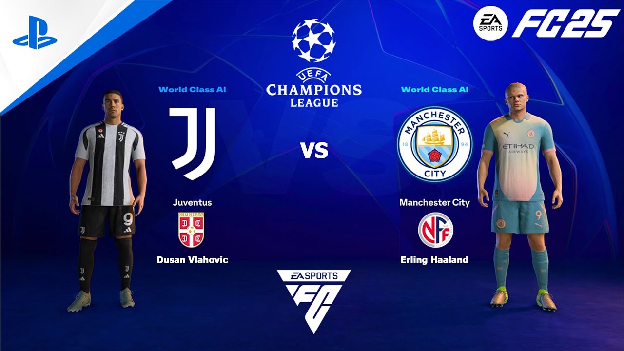 FC 25 PS4 - Juventus vs Man City | UEFA Champions League 24/25