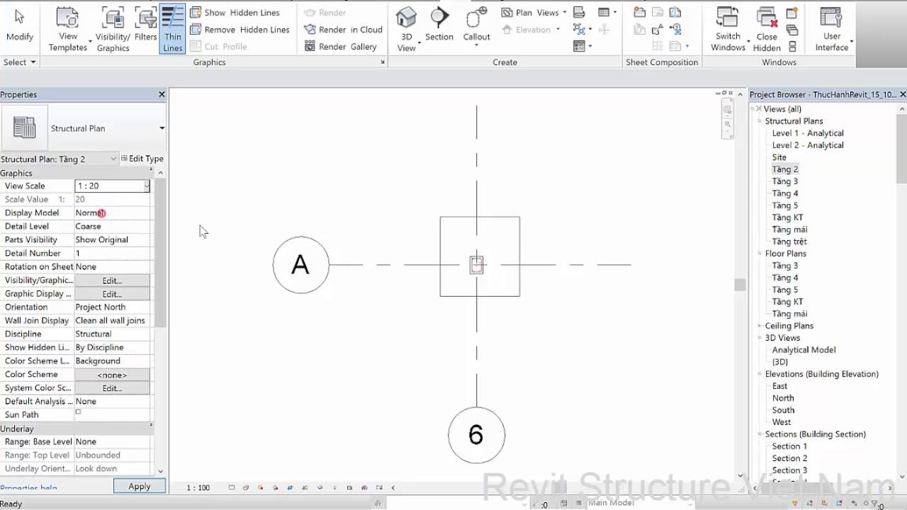 [Revit Structure Viet Nam] Bài 33: Đặt cốt thép cho cột