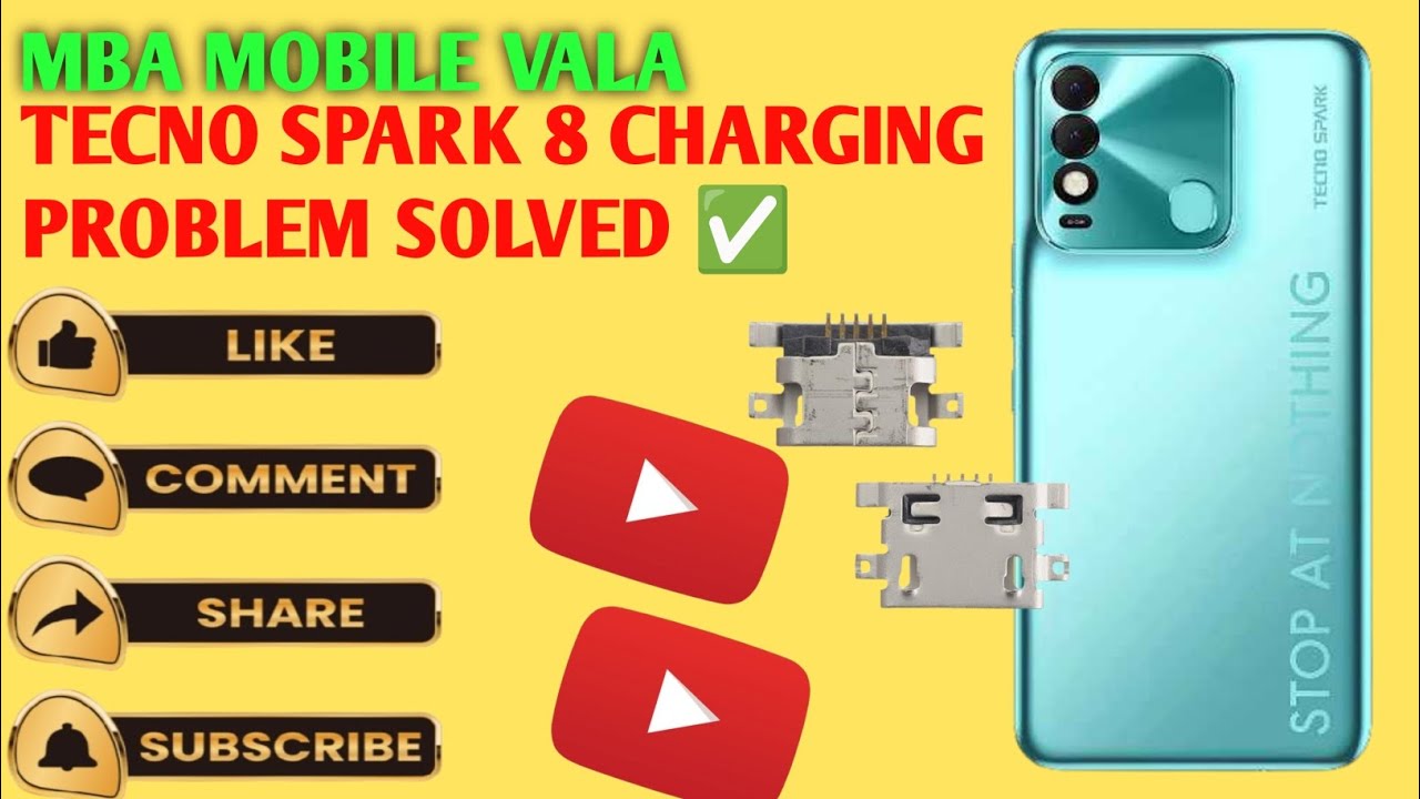 Tecno spark 8 charging problem solved