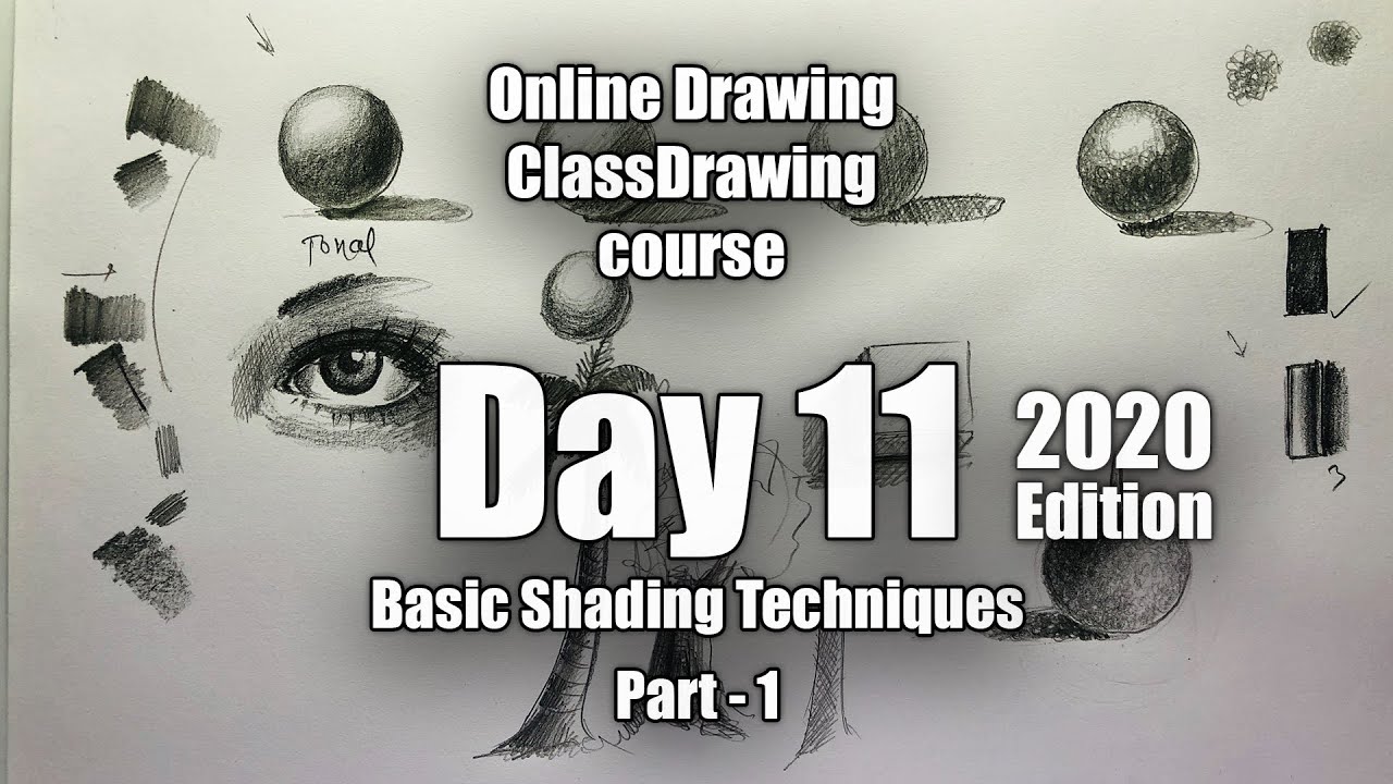 Drawing for Beginners - Step by Step | Day - 011, Part - 1 | Basic Pencil Shading Technique Part - 1