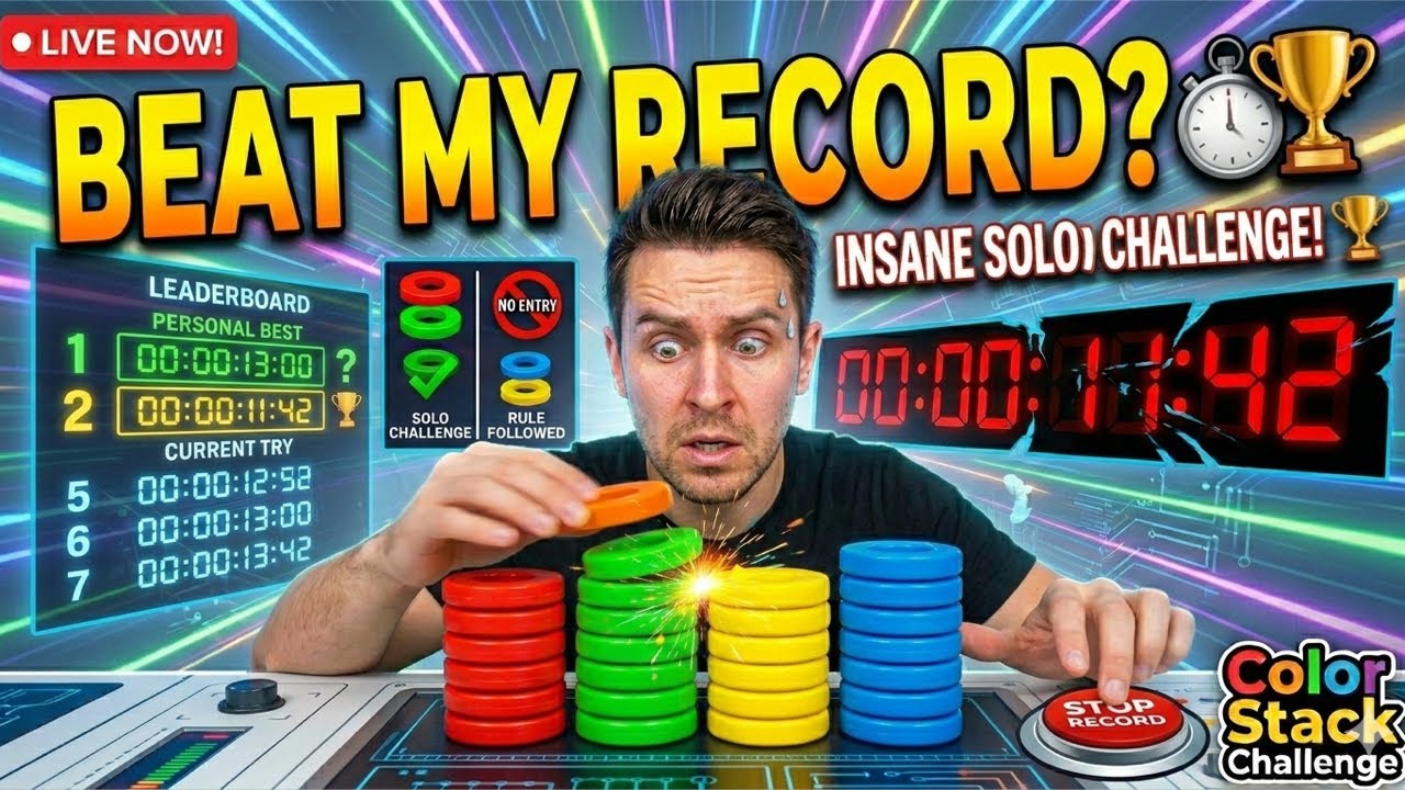 COLOR STACK CHALLENGE: Solo Test of Speed & Accuracy! 🏆⏱️