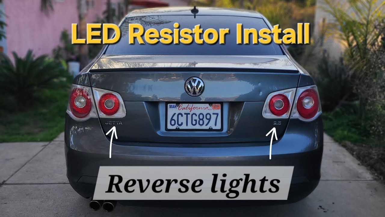 Reverse lights LED resistor install Mk5 Jetta ( reverse polarity fix )