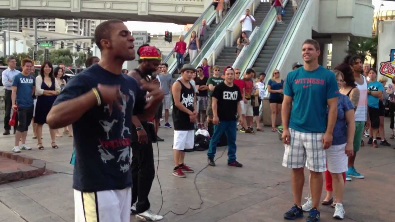 Street performers from the Las Vegas strip