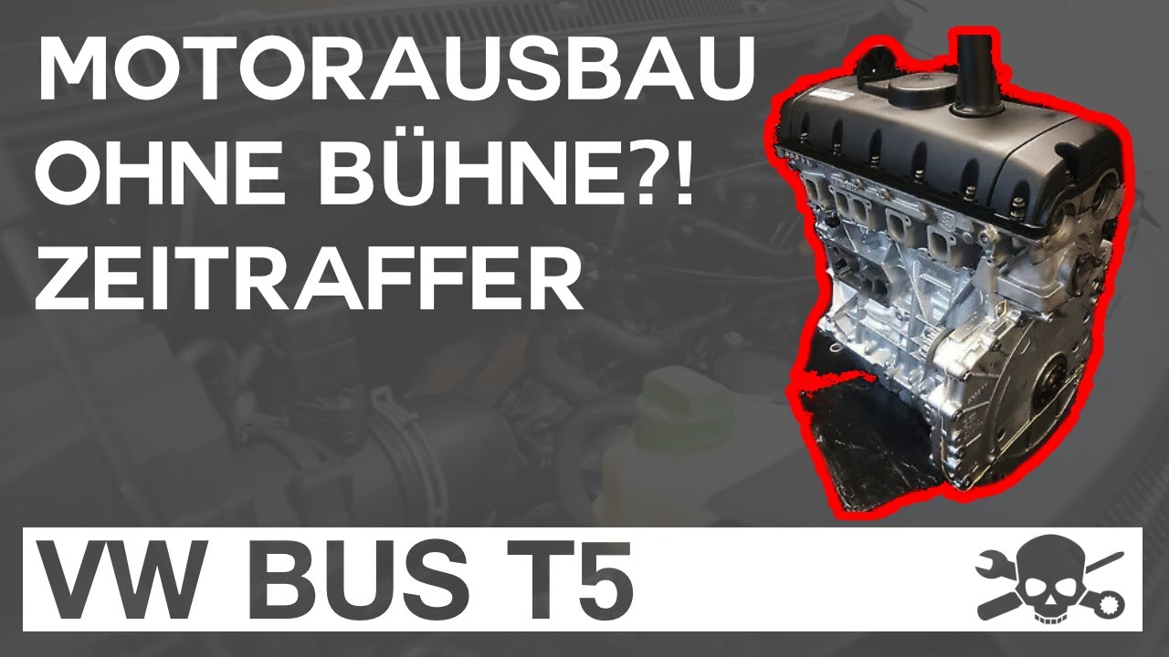 VW T5 2.5TDI Motorausbau ohne Bühne Zeitraffer