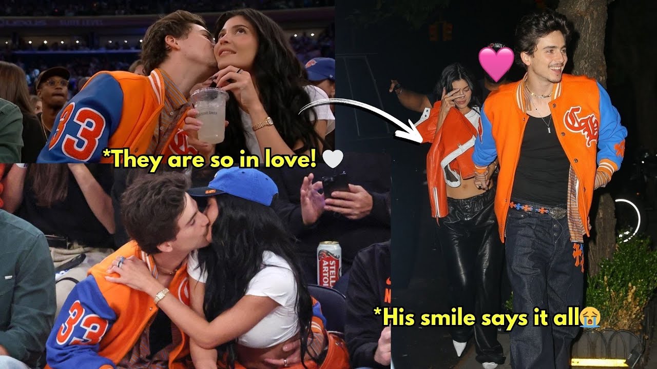 Courtside Sweethearts, Timothée Chalamet & Kylie Jenner making out during the Knicks game tonight🧡