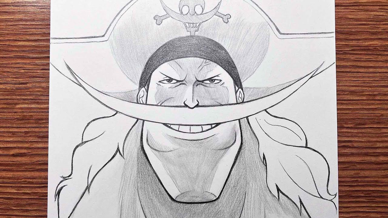 Anime sketch | How to draw Whitebeard - [One Piece] step-by-step easy