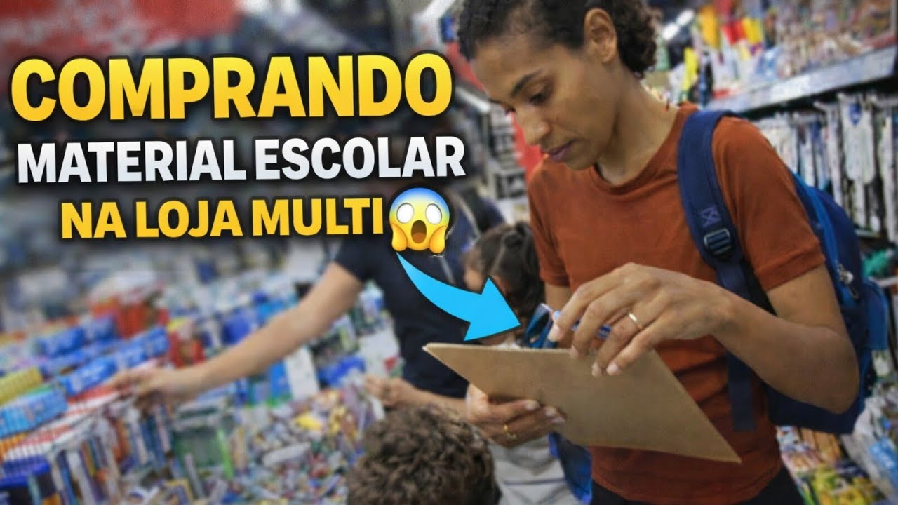 Comprando TODO Material Escolar do Meu Filho 📚🛒 Loja MULTI em Joaçaba-SC | Quanto gastamos? 😱 Barato