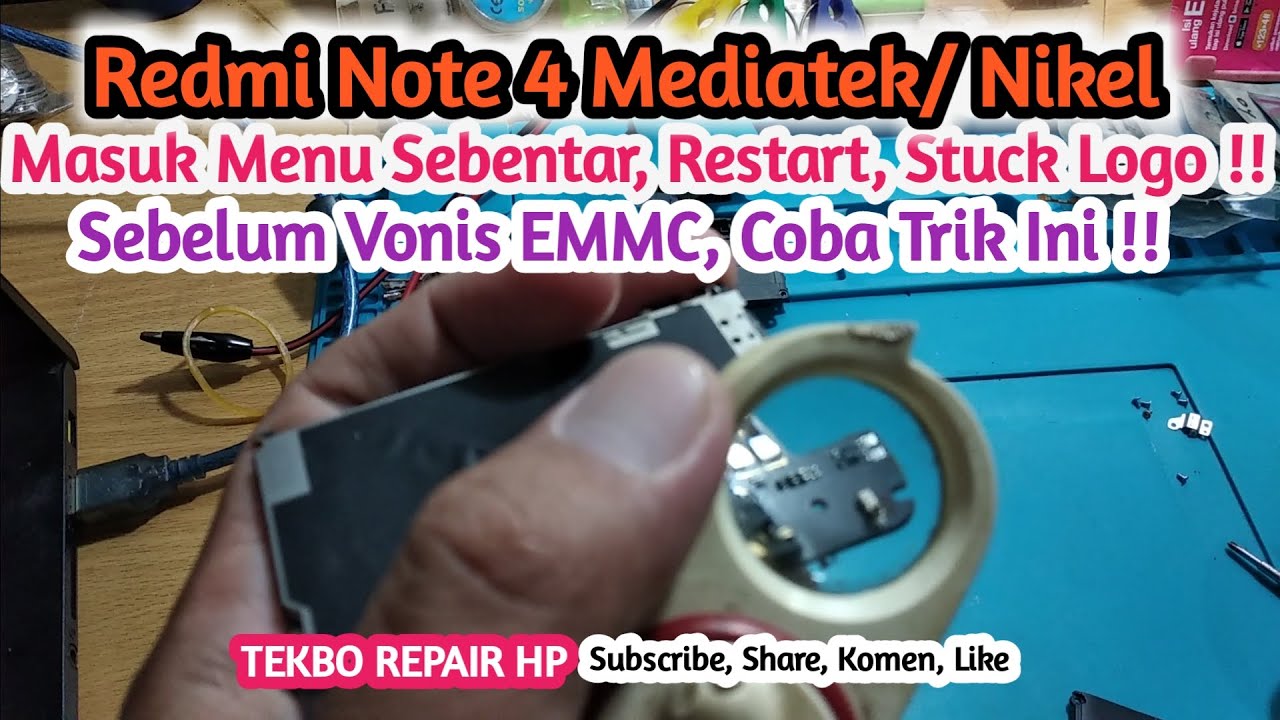 Redmi Note 4 Mediatek Nikel: Masuk Menu, Restart, Stuck Logo Berjam² !!