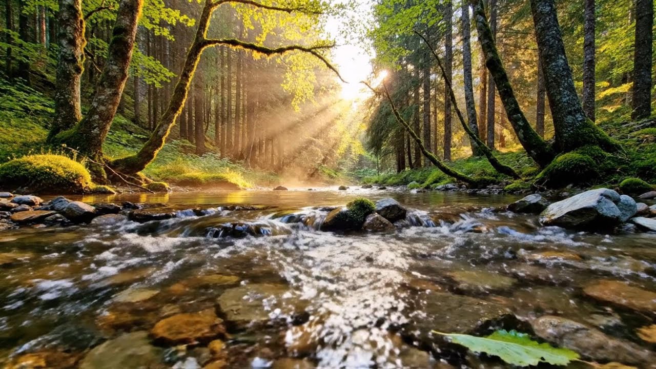 Soft Tranquility – Forest River Sounds in Foggy Forest for Deep Focus 🌫️🎧