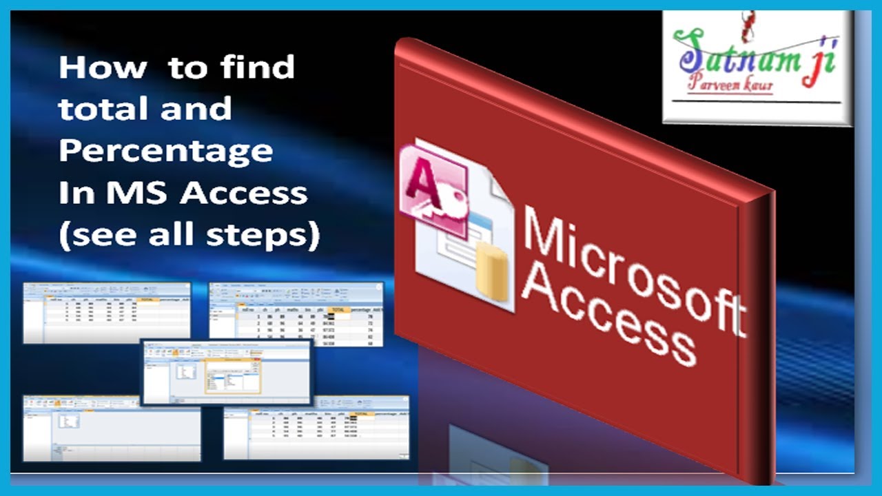 How to Total & Percentage | Query Design & Update | Access
