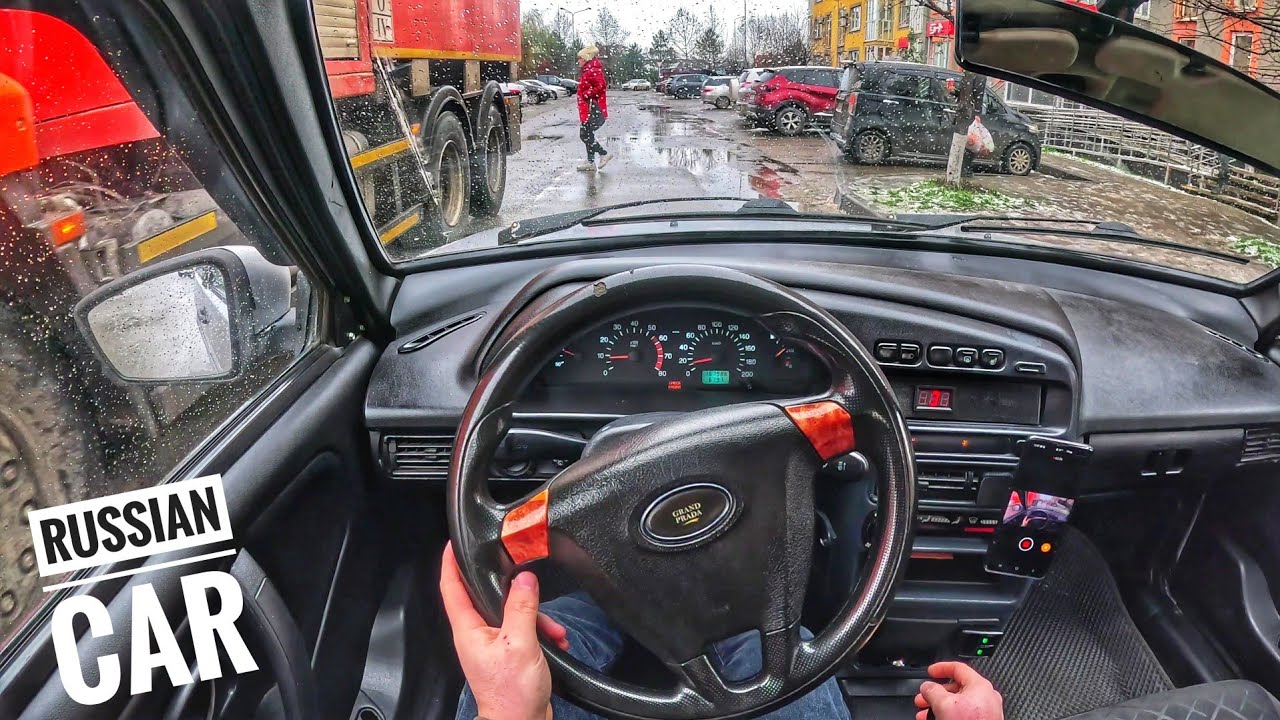 Old Russian Car Lada 2113 Test Drive in city