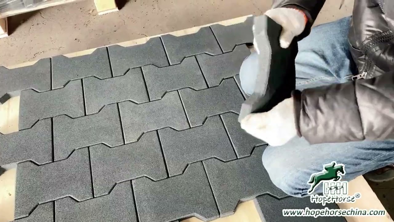 How to test the Dog Bone Rubber Pavers | Interlock Rubber Pavers
