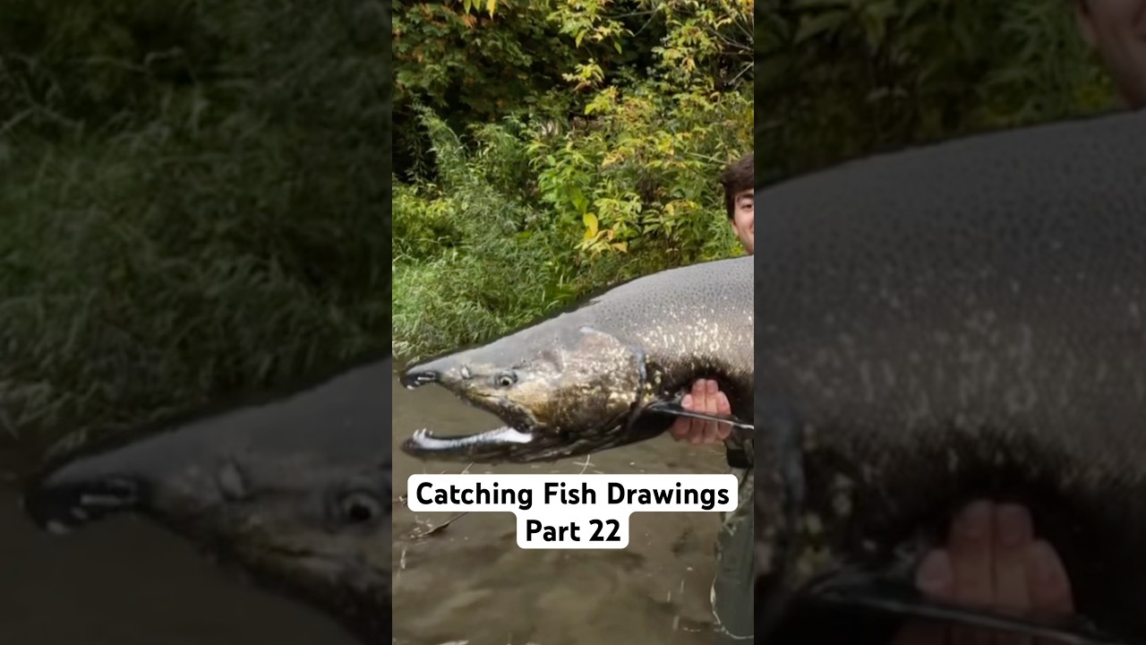 Catching every fish my bro draws pt 22: Chinook Salmon - Fish AI sorting me out 🔥