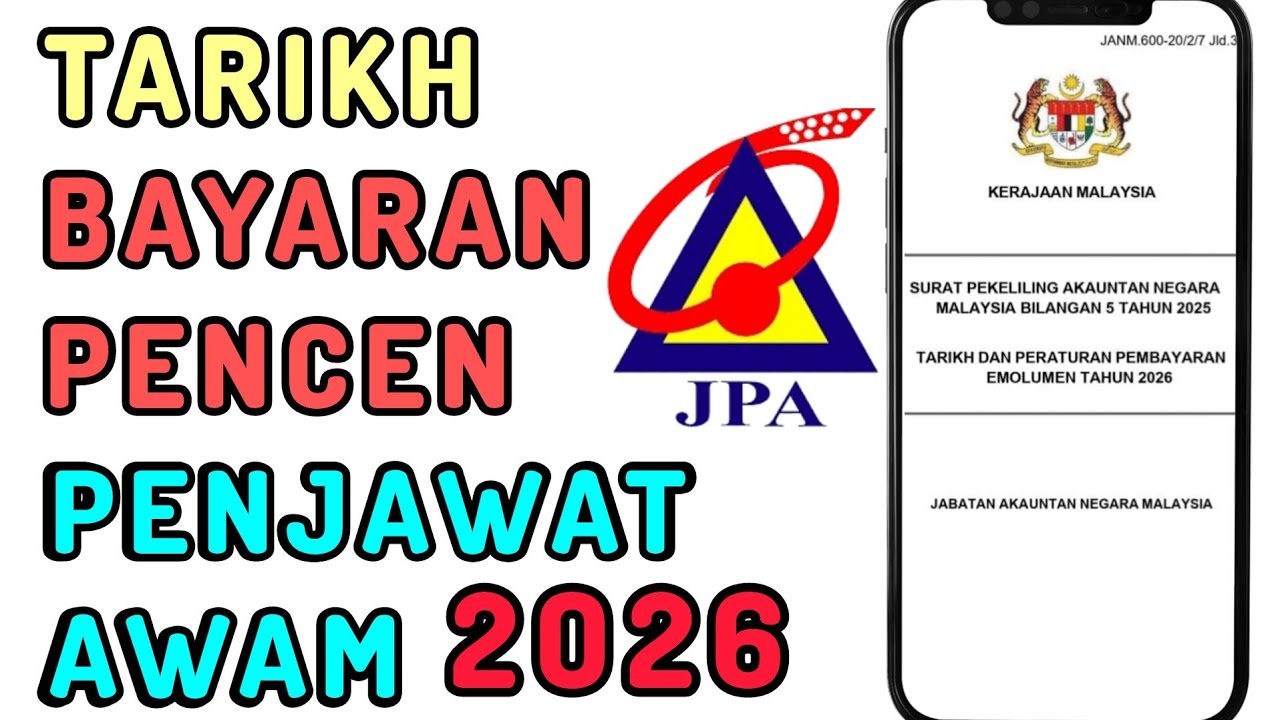 Tarikh Bayaran Pencen Penjawat Awam 2026