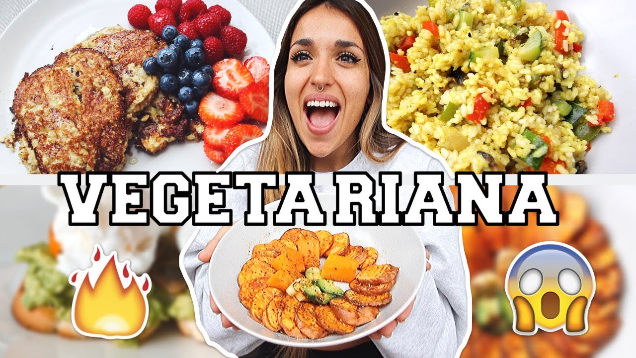 🌈 QUÉ COMO EN UN DÍA 😱 SIENDO VEGETARIANA 🥑