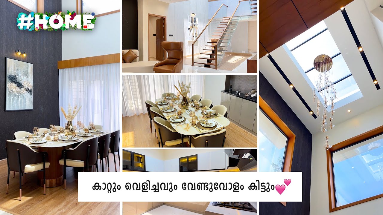 Modern Style Home Tour 😍😍 അതിമനോഹരമായ വീട് | Open to Sky Kitchen | Landscape Wabi Sabi Interiors