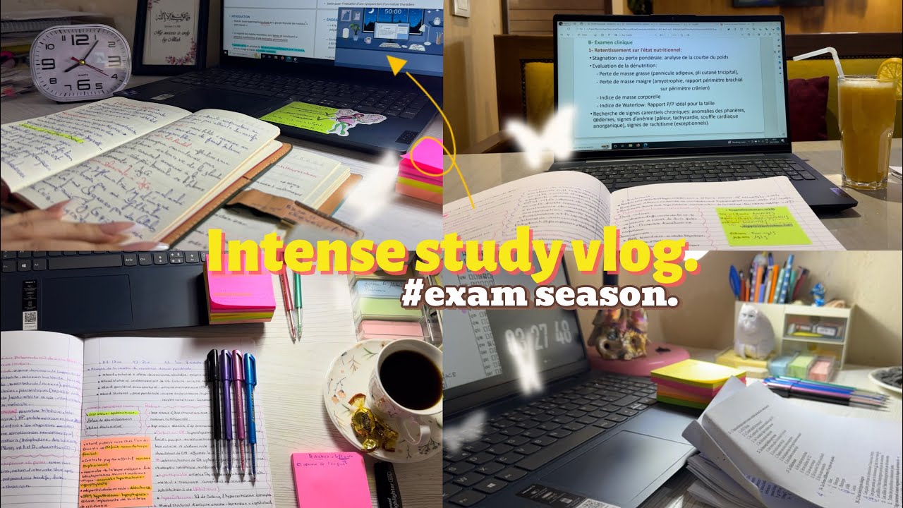 يوميات طالبة طب 👩‍⚕️| دراسة وتعب للامتحانات 📚| VERY INTENSE STUDY VLOG 🤯 | PART 1