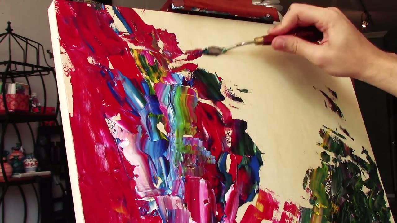 Palette Knife Doodle Painting (Abstract) (Anyone can do it!) (Words in parenthesis!)
