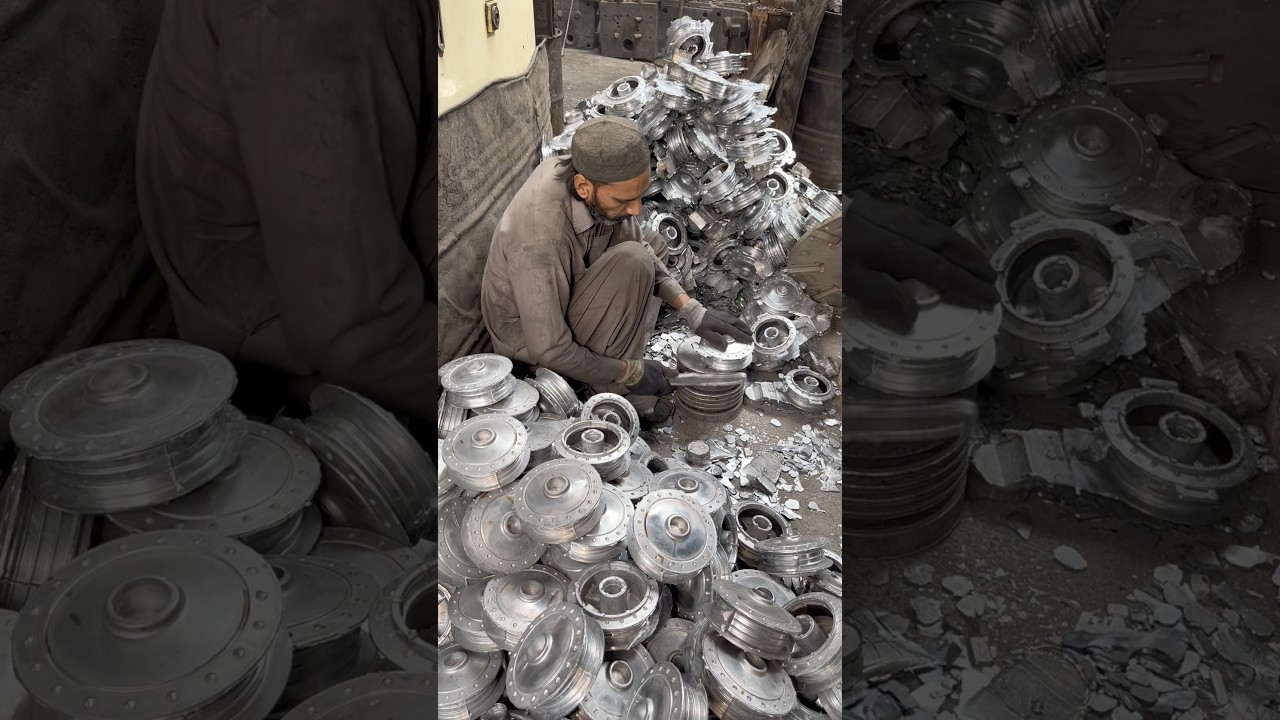 Rust Aluminium Recycling And Make Wheel Hubs #viralshort #recycling #bikelover
