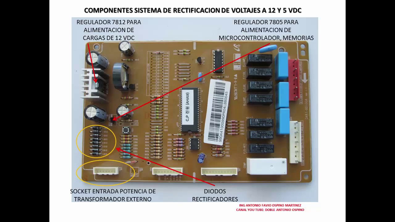 DETALLES Y ANALISIS DE TARJETA DE NEVERA SAMSUNG DOBLE CABINA