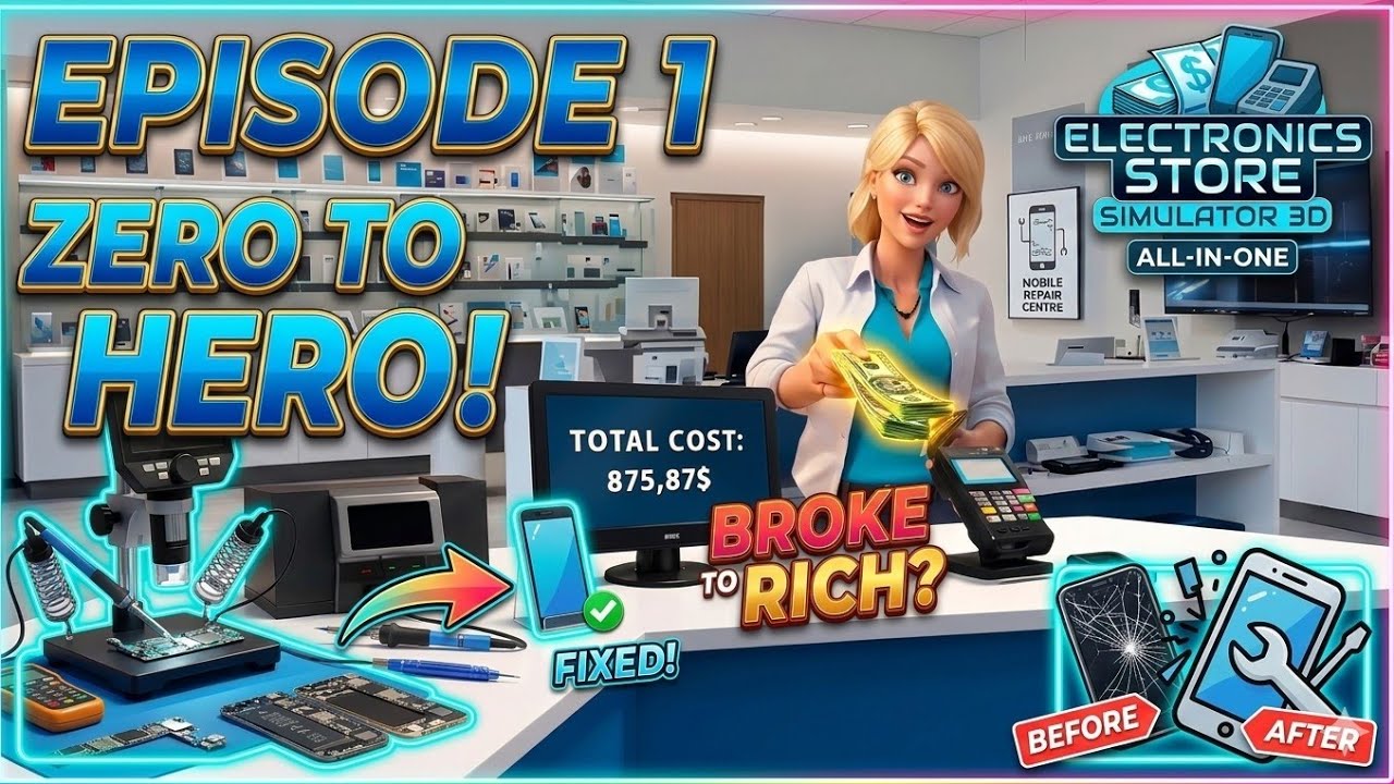 Maine 0 Rupees se Sabse Badi Electronics Shop kholi! 😱 How to play electronic simulator game play ⏯️