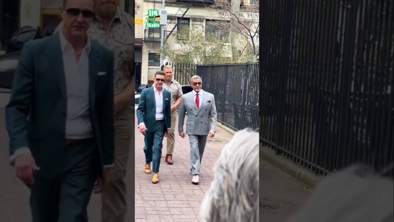 Sylvester Stallones gangster walks behind scenes of Tulsa King #sylvesterstallone #rocky #tulsaking