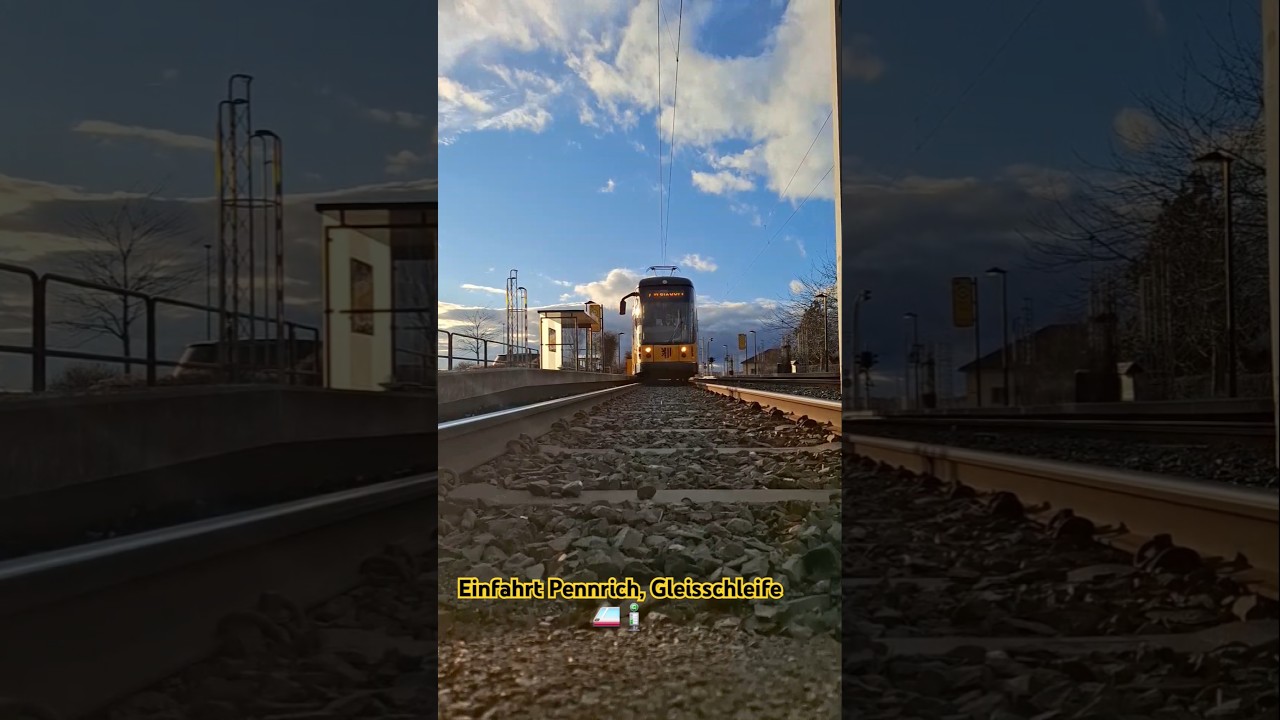 Einfahrt der Linie 7 Pennrich, Gleisschleife 🚈🚏 #dvb #tram #strassenbahn