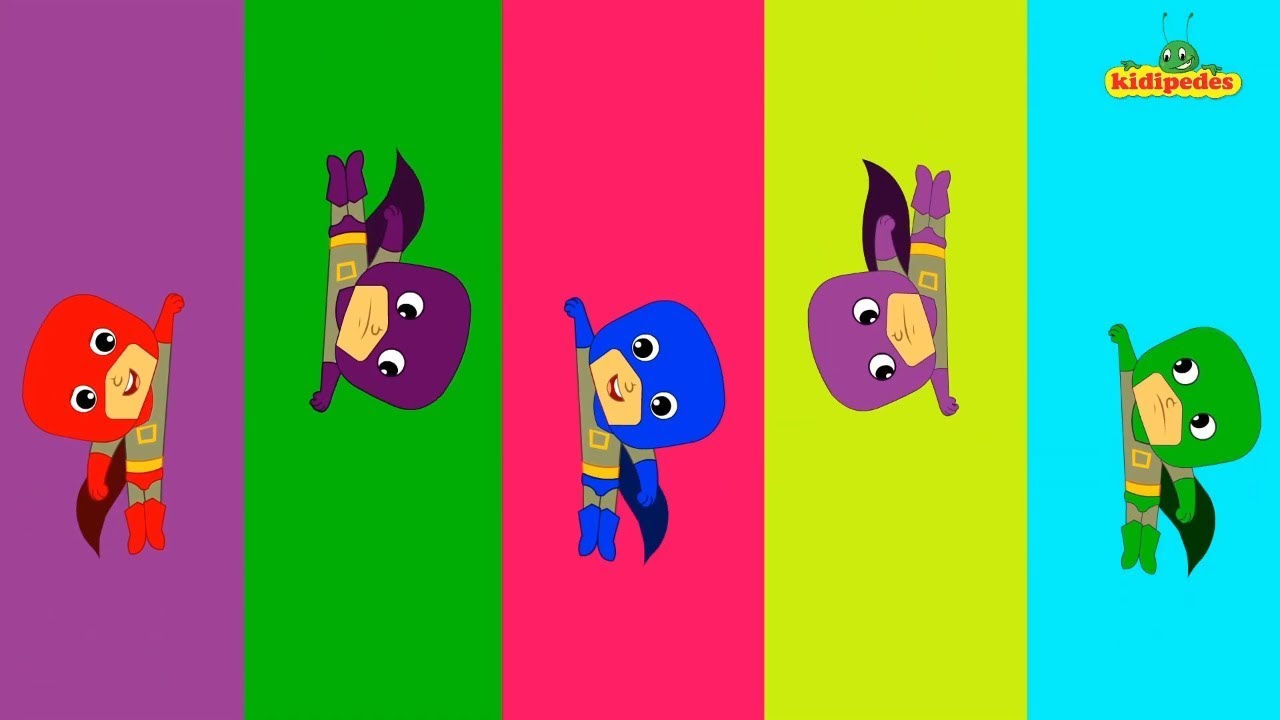 Five Little Superheroes I Nursery Rhymes For Kindergarten Kids I Baby Songs Superhero Twist