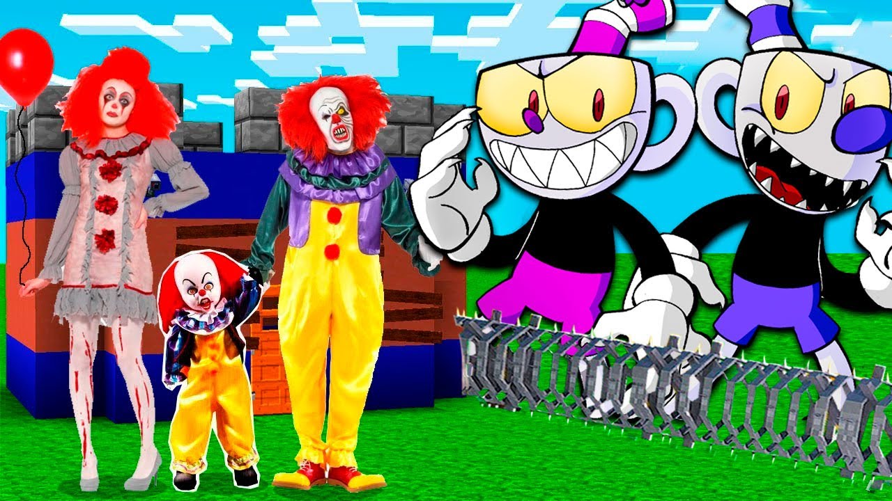 100% SEGURA... - Base SECRETA da FAMILIA PALHAÇO IT A COISA contra CUPHEAD
