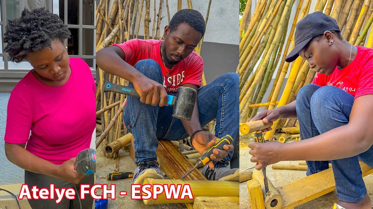 Gade Kijan Jèn sa yo rive fè anpil bèl Pwodwi Atizanal ak bwa Banbou • FCH-ESPWA