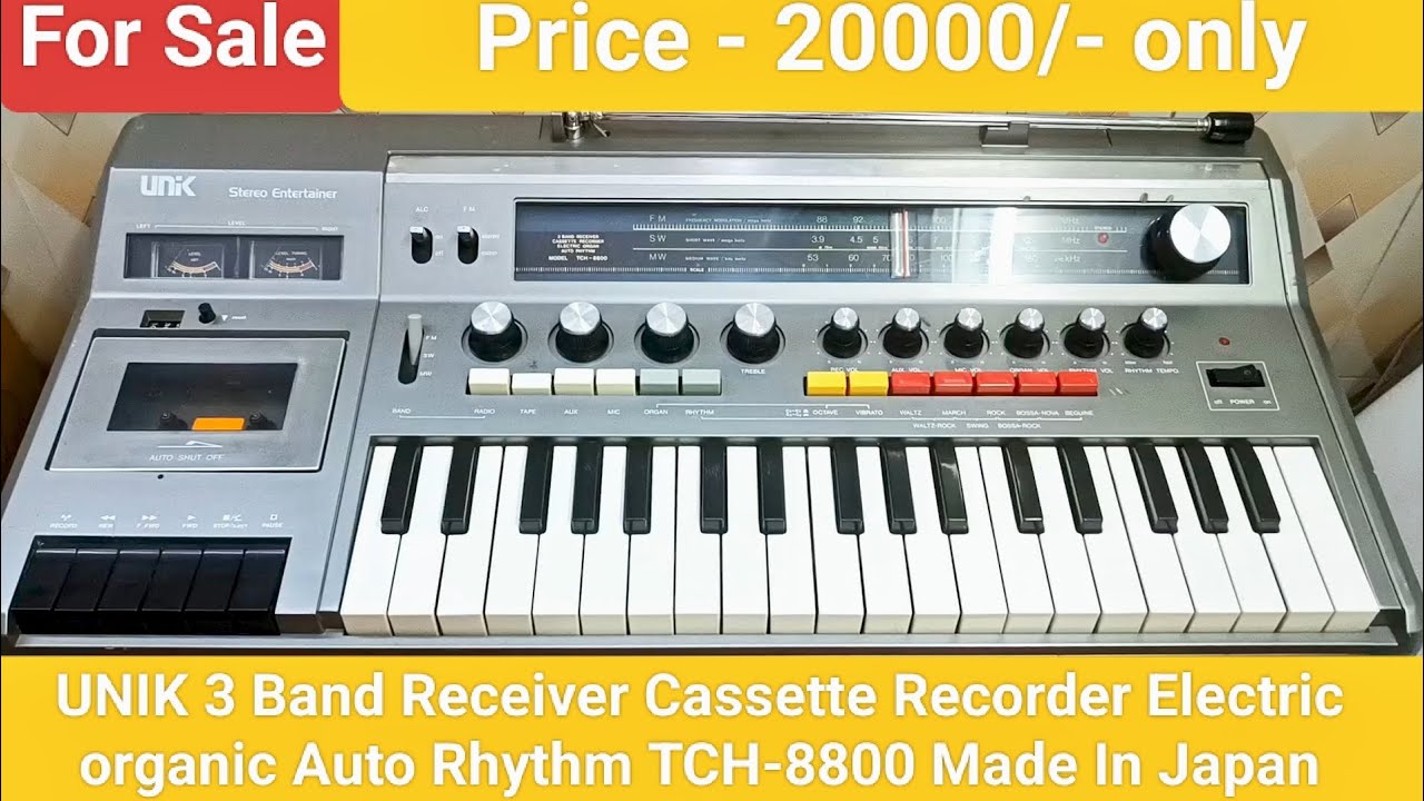 UNIK 3 Band Piano Cassette Receiver TCH-8800 Made In Japan Nice Sound Quality Contact No- 8750424840