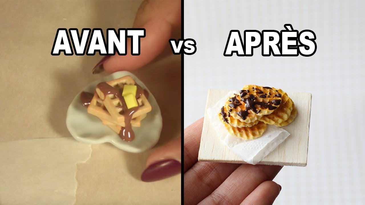 Avant/Apr&egrave;s: Gaufre en FIMO mon &eacute;volution #teampatachou