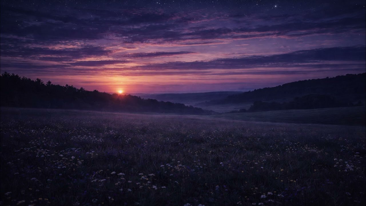 Golden Meadow at Sunset | Mild Sleep Music – 10 Hours
