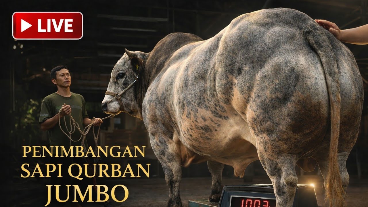 St Farm sedang live sekarang! Penimbangan Sapi Qurban Jumbo