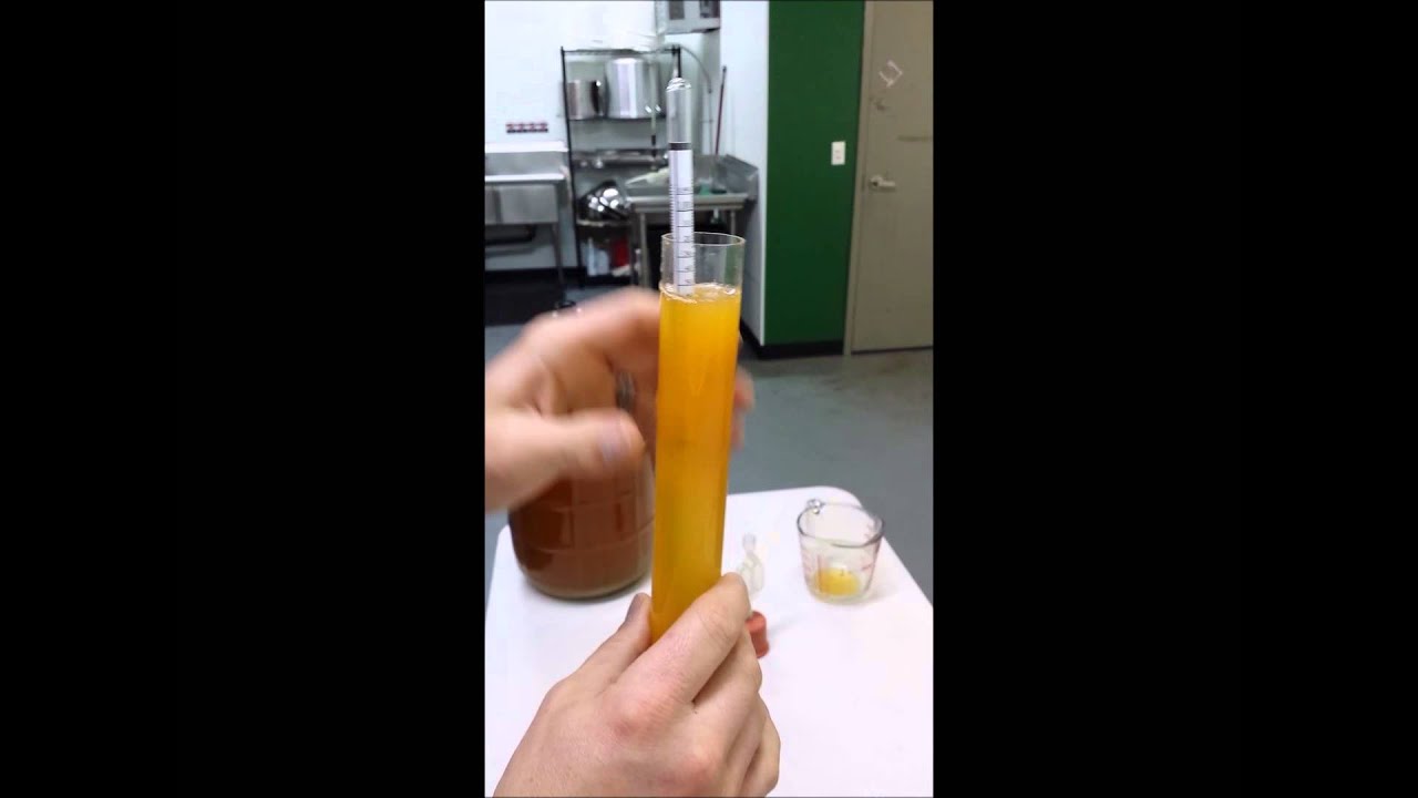 Making Hard Cider - Using a Hydrometer to check Spacific Gravity of Apple Juice