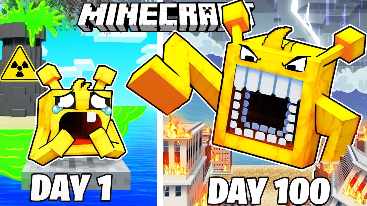 I Survived 100 Days as SPRUNKI EATER in Minecraft!