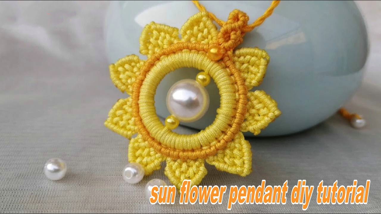 Lovely DIY Jewelry！How to make sunflower charm pendant