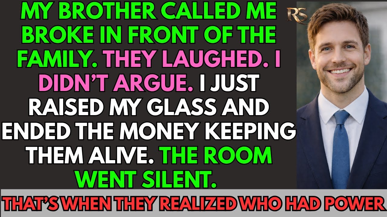 At A Family Reunion, My Brother Clinked His Glass And Said, “To The One Who Always Shows Up—Broke.”