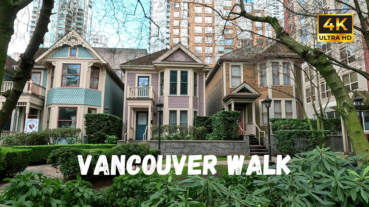 Vancouver Downtown Walk 🇨🇦 | Granville Station to Yaletown & Cambie Bridge | 4K City Tour #canada