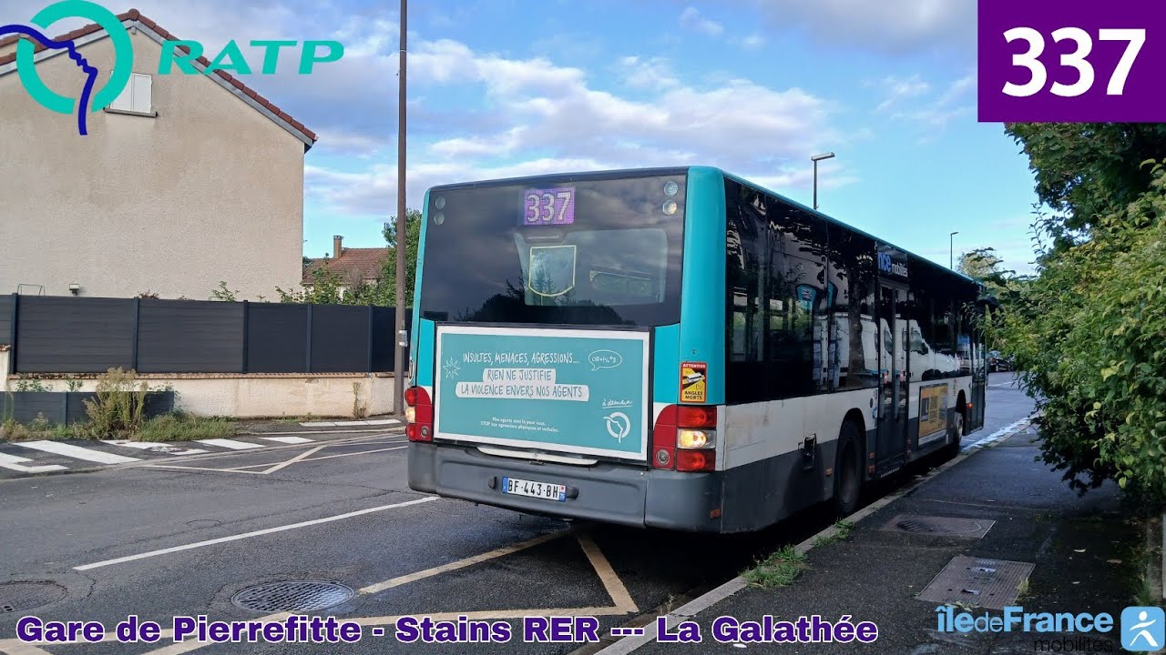 Bus 337 RATP - MAN Lion’s City EEV NL253 N°9602 Gare de Pierrefitte - Stains RER --- La Galathée 