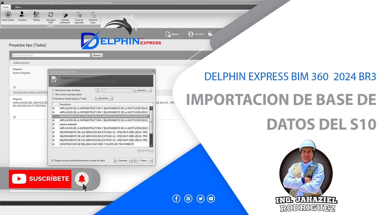 Importación de Proyectos de Base de Datos de S10 a Delphin Express 2024 BR3