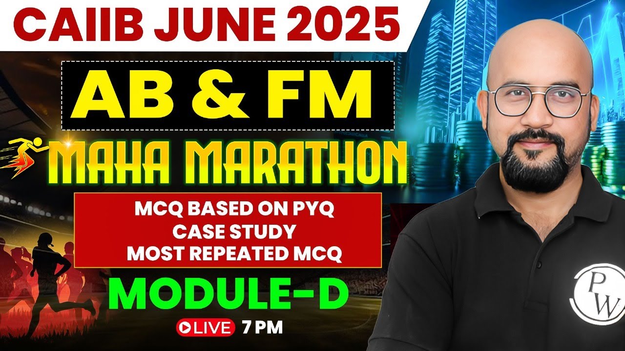 CAIIB ABFM Module D Marathon Session | CAIIB ABFM Mini Marathon | by Bhaskar Sir