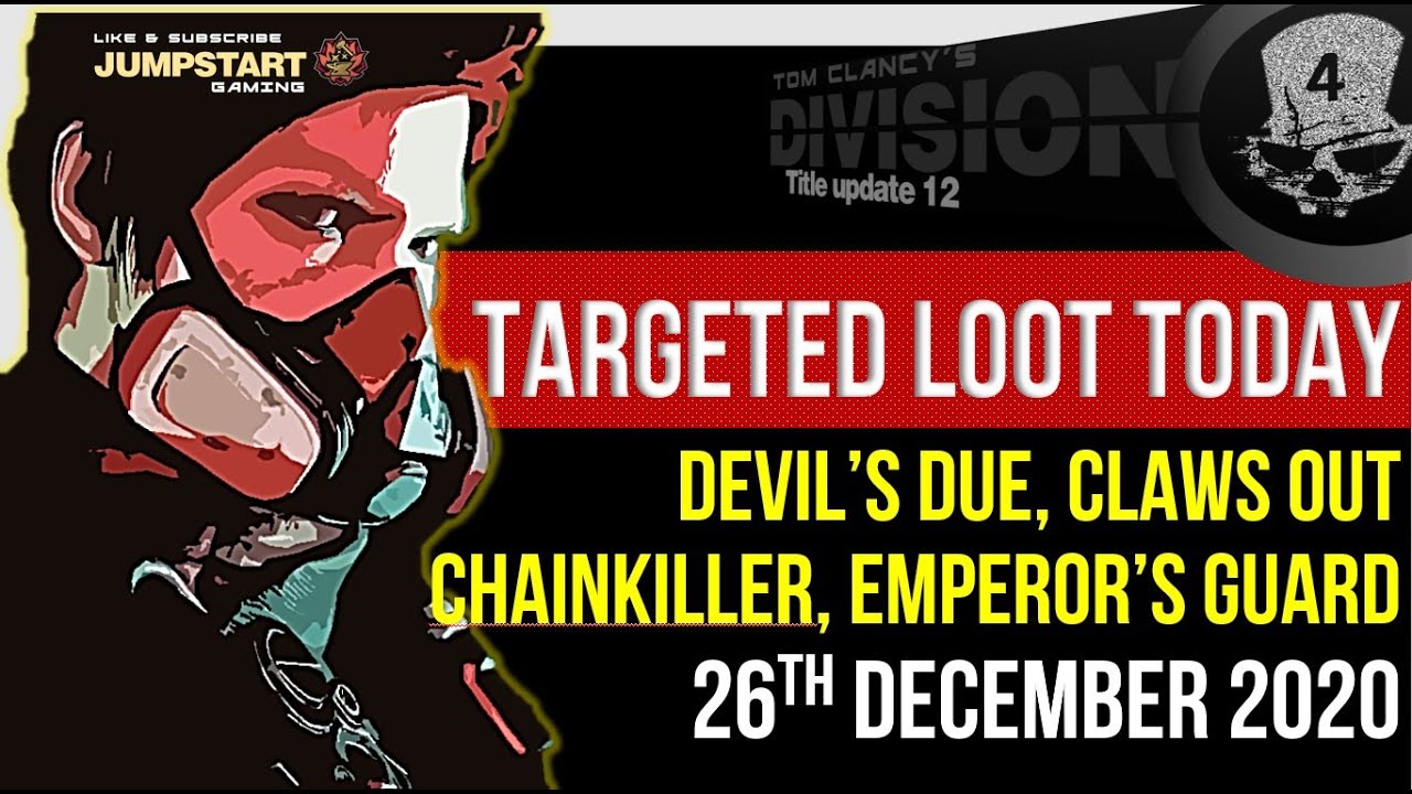 THE DIVISION 2 | NEW TARGETED LOOT TODAY | DECEMBER 26 | *DEVIL'S DUE*